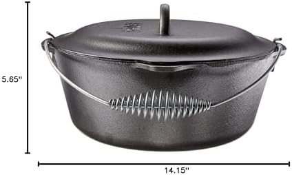 Pre seasoned cast iron oven with bail handle — photo 5