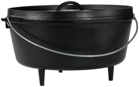 Ten quart deep camp oven with lid
