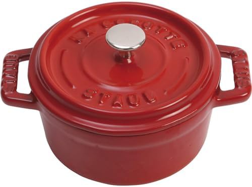 Cherry red mini round baking cocotte