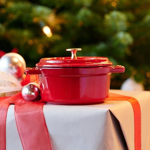 Cherry red mini round baking cocotte — photo 3