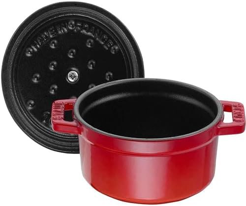 Cherry red mini round baking cocotte — photo 4