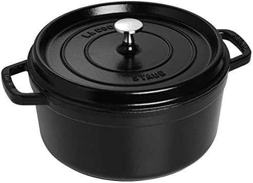 Matte black four quart round oven