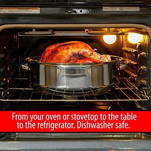 Stainless Steel Oval Fourteen Quart Roasting Pan — photo 3