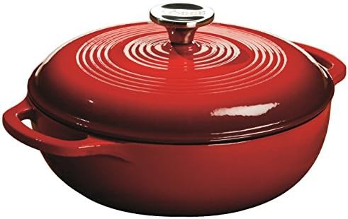 Island spice red enameled cast iron pot