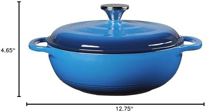 Caribbean blue enameled cast iron three quart — photo 4