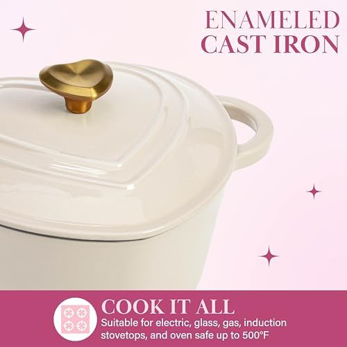 Paris Hilton heart shaped enameled cast iron pot 2 qt — photo 5