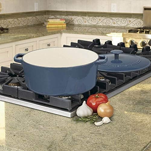 Provencial blue round 7 quart enameled cast iron dutch oven — photo 4