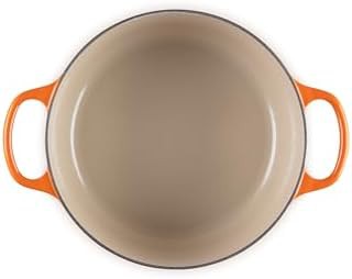 Flame orange round enameled cast iron 4.5 qt — photo 3