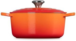 Flame orange round enameled cast iron 4.5 qt — photo 4