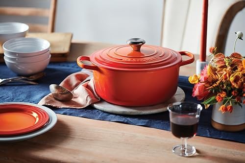 Flame orange round enameled cast iron 4.5 qt — photo 5