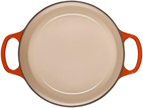 Flame orange round cast iron dutch oven 3.5 qt — photo 4