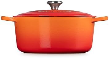 Flame orange round enameled cast iron 7.25 qt — photo 4