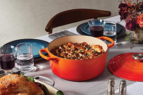 Flame orange round enameled cast iron 7.25 qt — photo 5