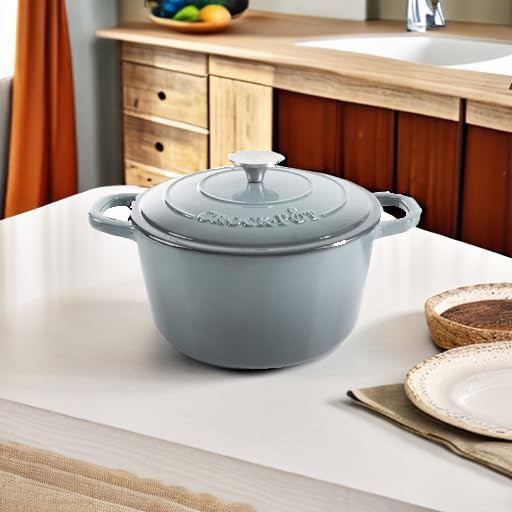 Crock-Pot Artisan 5 quart slate gray round oven — photo 5