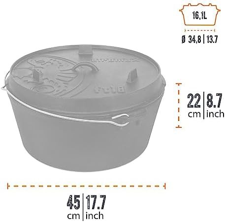 Seventeen quart flat base outdoor cooking pot — photo 5