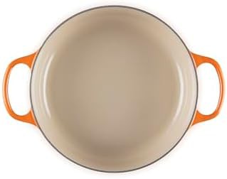 Flame orange round wide pot — photo 3