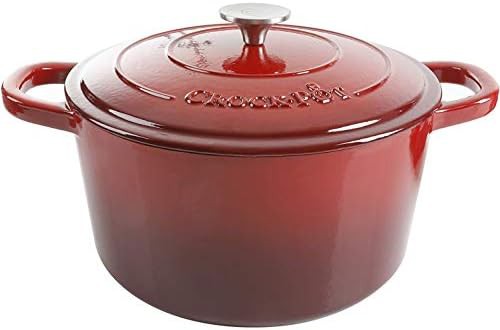 Scarlet red round seven quart braising oven