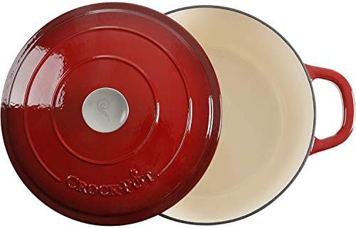 Scarlet red round seven quart braising oven — photo 3