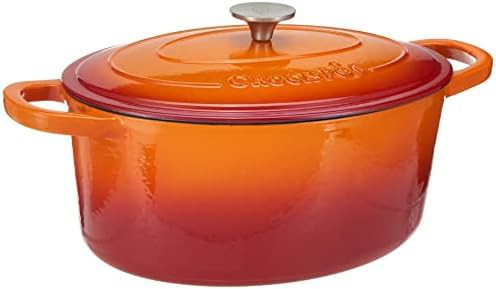 Crock-Pot Artisan 7 quart sunset orange oval oven