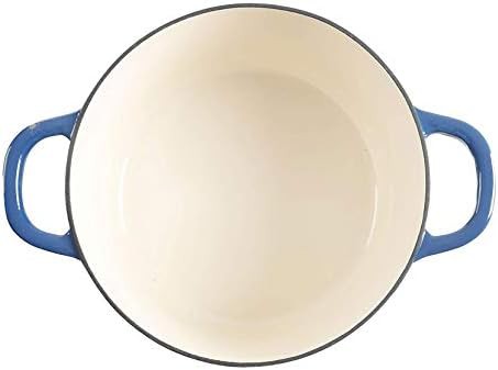 Sapphire blue round seven quart cast iron pot — photo 4