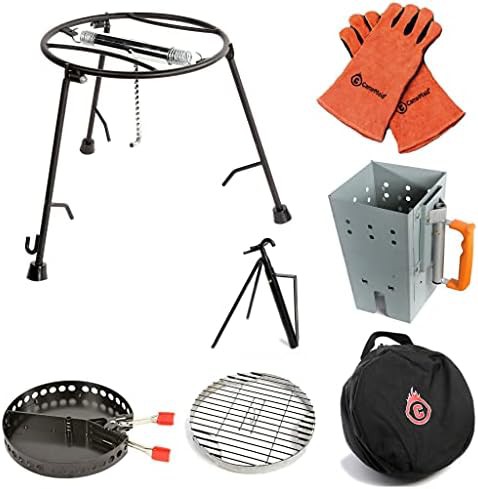 Seven piece outdoor cooking tool set