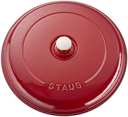 Cherry red shallow cast iron braiser — photo 4