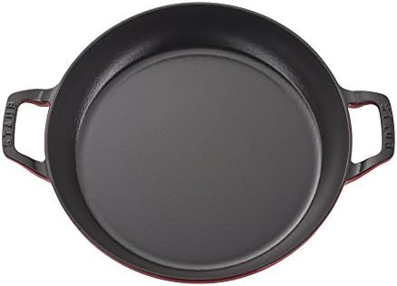 Cherry red braiser with glass lid — photo 3
