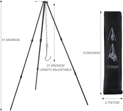 Adjustable camping tripod and grill stand — photo 5