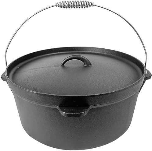 Twelve quart pot with flat lip lid