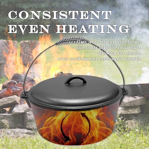Nine quart cast iron pot with dome lid — photo 3