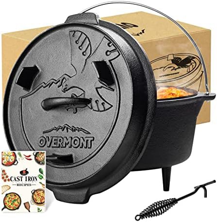 Six quart camping pot with legs