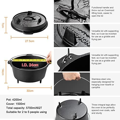 Six quart camping pot with legs — photo 4