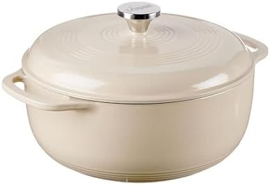 Sandalwood enameled cast iron six quart
