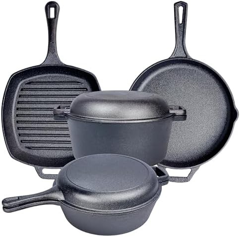 Six Piece Double Dutch Oven Set