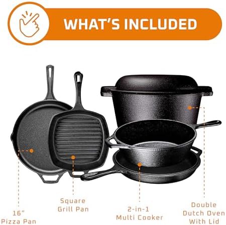 Six Piece Double Dutch Oven Set — photo 3