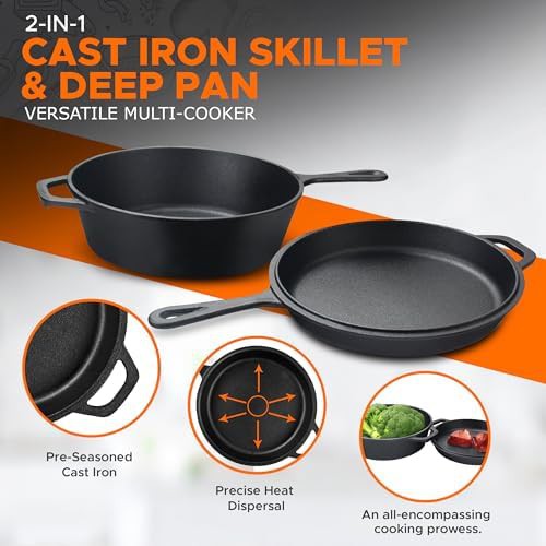 Combo cooker cast iron 3.2 quart pot — photo 3