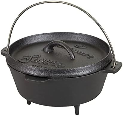 Two quart cast iron oven with legs