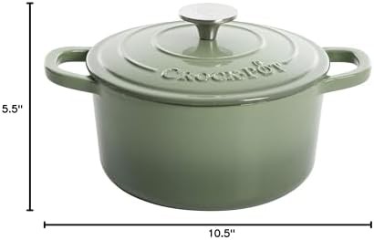 Pistachio green round enameled dutch oven 7-quart — photo 3