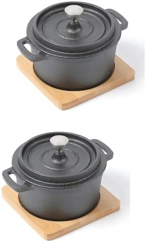 Mini cast iron sauce pan set