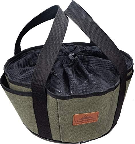 Black canvas carry bag for pots