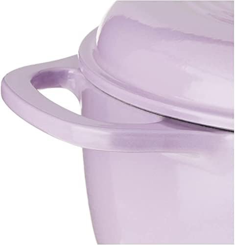 Lilac enameled cast iron oval seven quart oven — photo 3