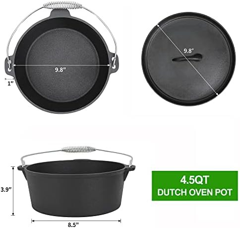 Eight piece cast iron camping cooking set — photo 2