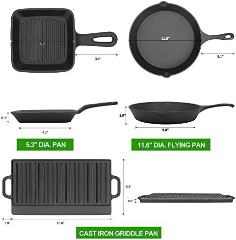 Eight piece cast iron camping cooking set — photo 4