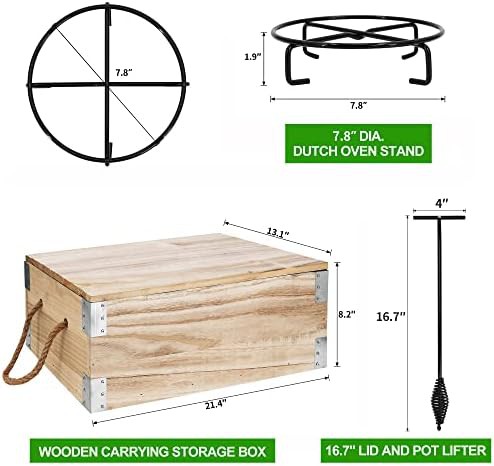 Eight piece cast iron camping cooking set — photo 5