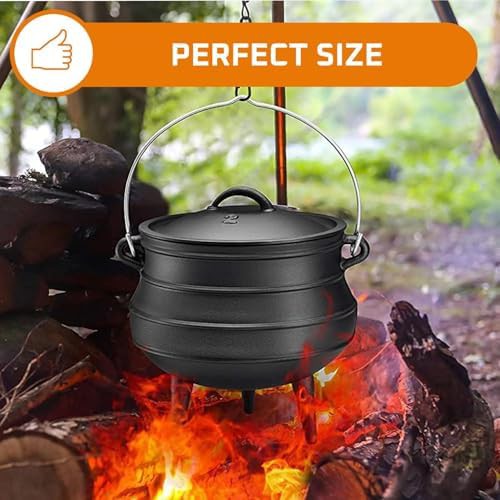 Large Twelve Quart Cast Iron Cauldron — photo 3