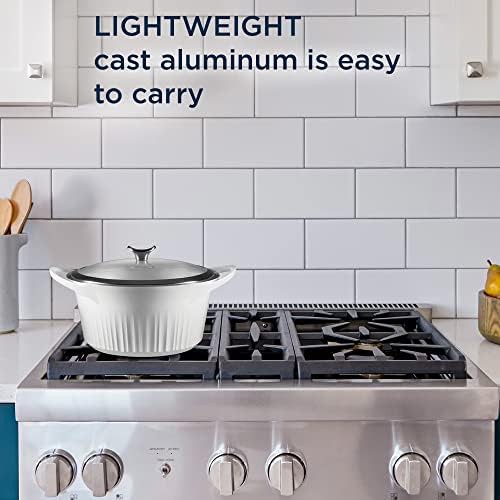 White cast aluminum dutch oven — photo 4