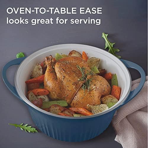 Navy blue cast aluminum dutch oven — photo 5