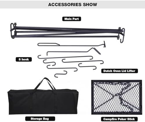 Swing campfire grill and cooking rack — photo 4