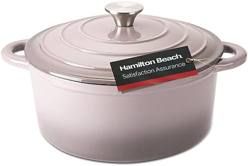 Gray heavy duty enameled braising pot