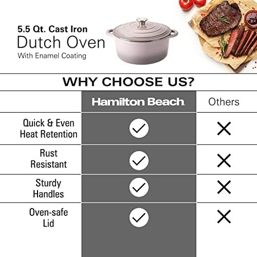 Gray heavy duty enameled braising pot — photo 5